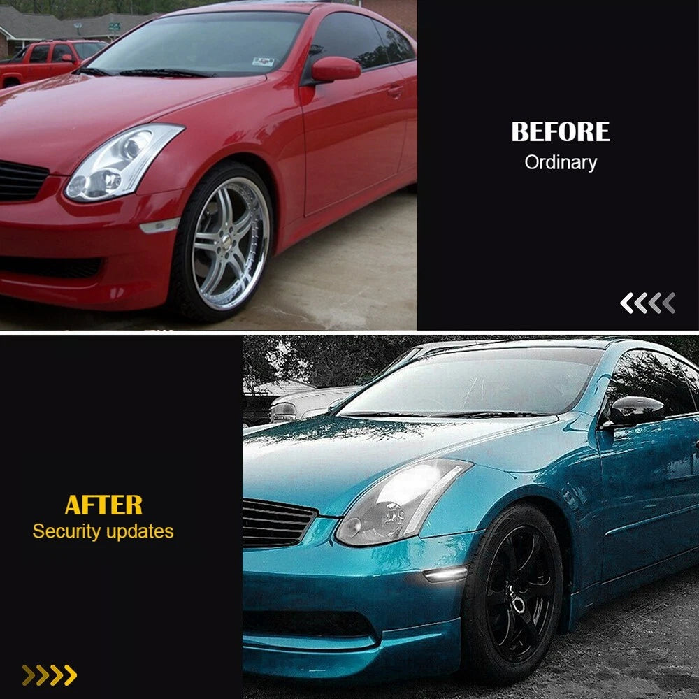 Sequential Switchback LED Side Marker Signal Lights For 03-07 Infiniti G35 Coupe 6B93BC-57