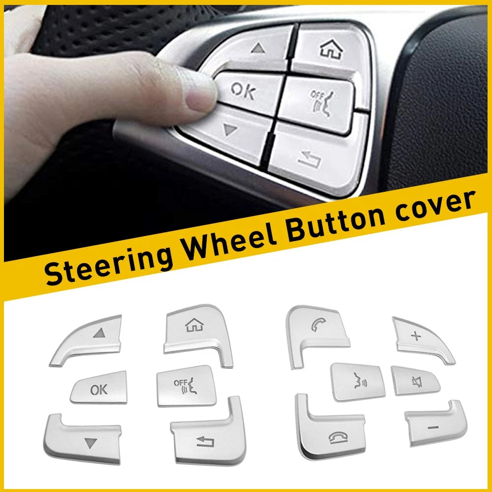 For 2015-up Mercedes Benz A B C GLA GLS Class Steering Wheel Button Cover Trim A 6B93BC-57