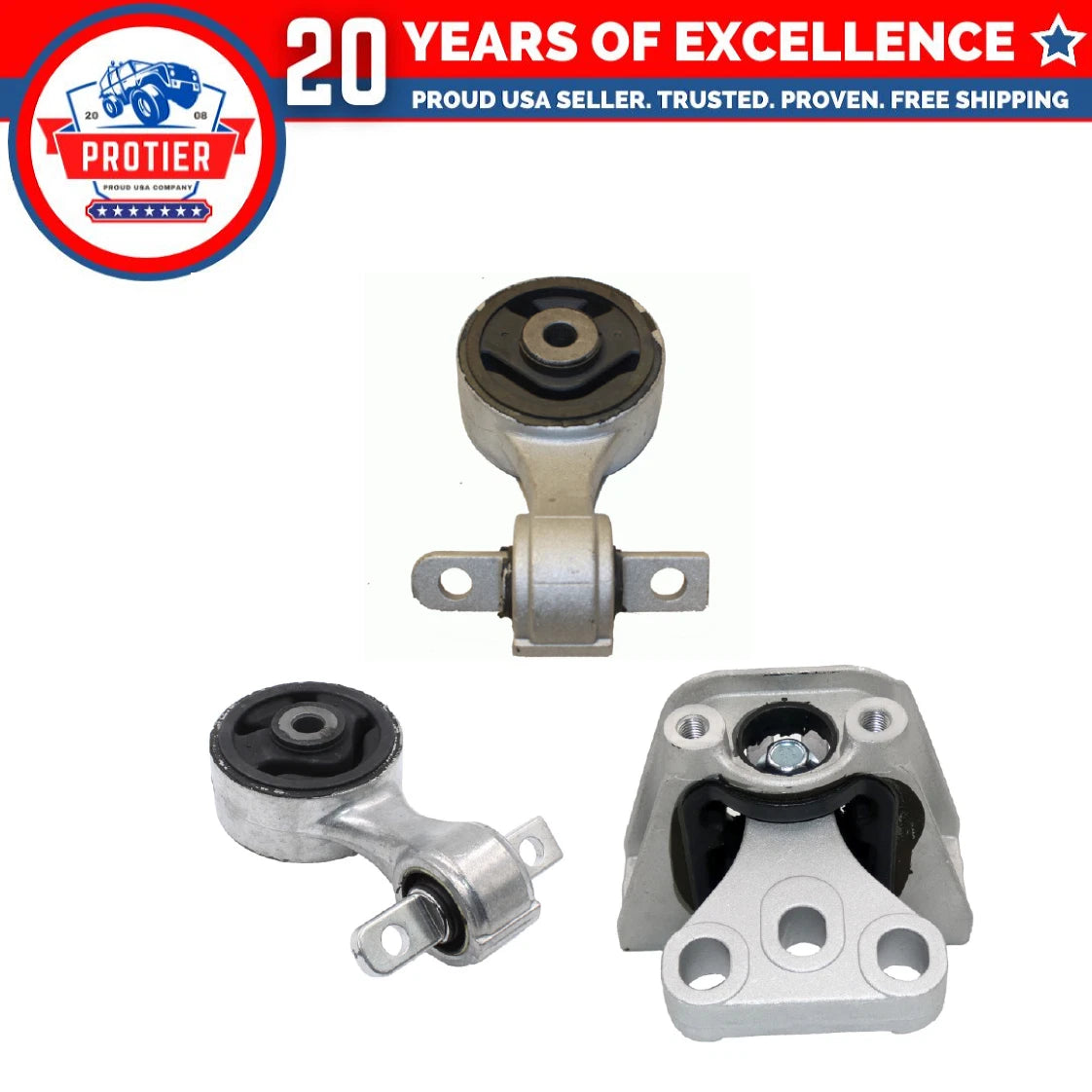 Torque Strut & Trans Mount 3PCS Set for 2006-2010 Honda Civic 1.8L for Manual 6B93BC-57