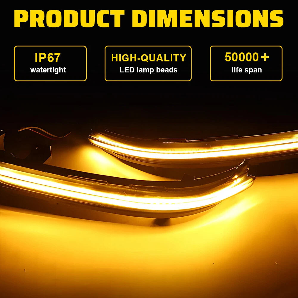 For BMW 5 Series G30 G31 2017-23 LED Side Mirror Sequential Turn Signal Lights A 6B93BC-57