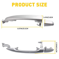 For Toyota 2004-10 Sienna Silver Pearl Rear L/R Outside Door Handle w/O Keyhole 6B93BC-57