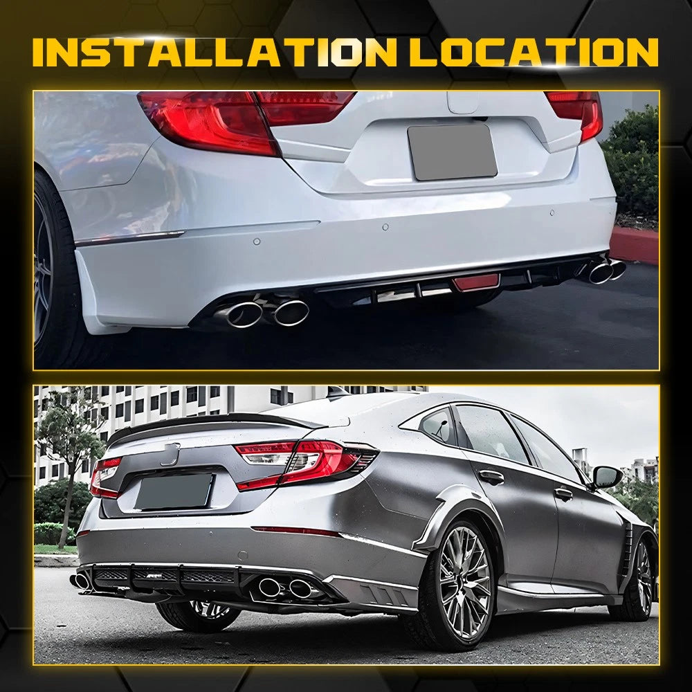 For 18-22 Honda Accord Sport Touring Akasaka Quad Tip Muffler Exhaust Finisher A 6B93BC-57