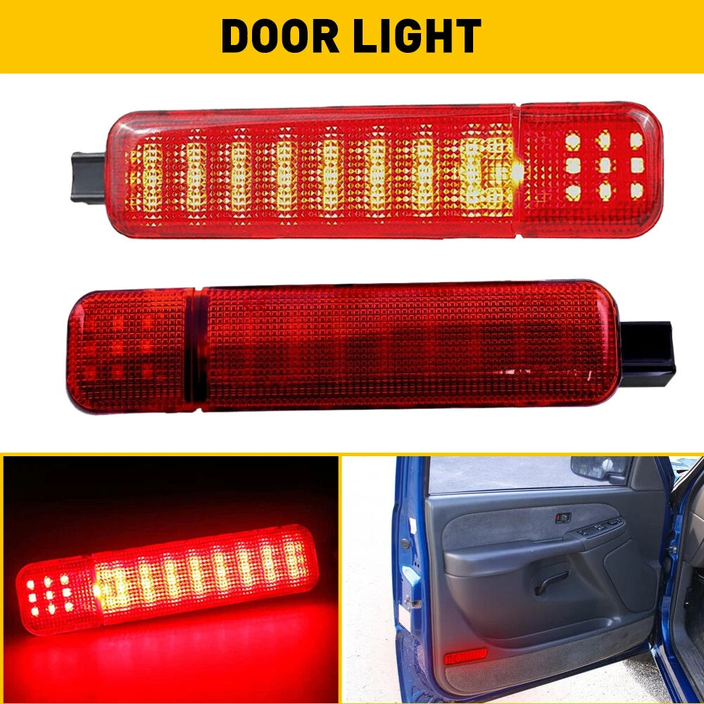 Pair LED Door Courtesy Light For Chevy Silverado Suburban Tahoe GMC Sierra Yukon 6B93BC-57