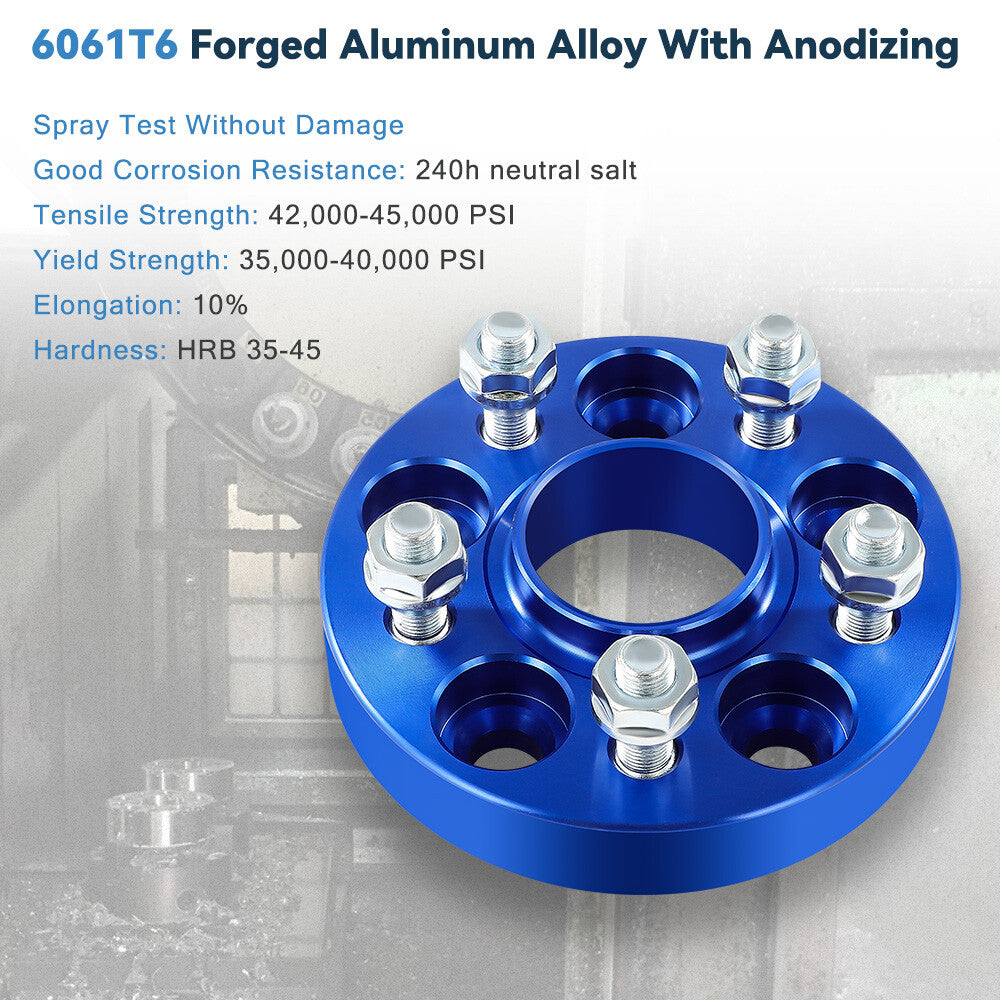 2 Pcs 1" 5x100 Hub Centric Wheel Spacers 12x1.25 For 1998-2018 Subaru Forester 6B93BC-57