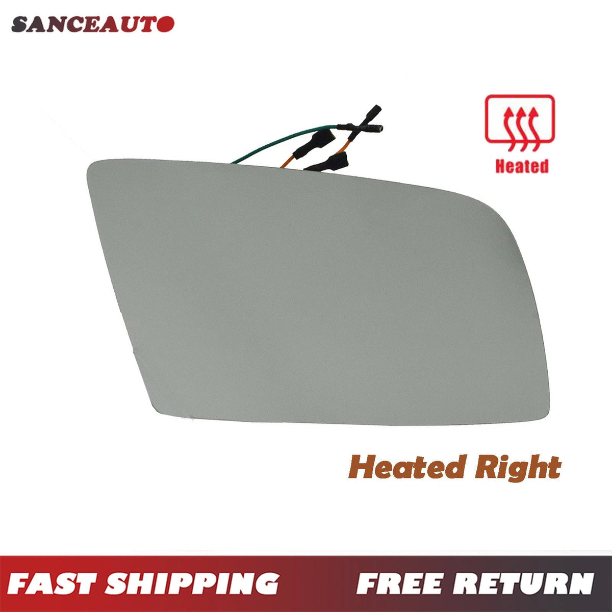 Right 4Pin Door Mirror Glass W/ Connector Heated For BMW E60 E61 E63 E64 2003-10 6B93BC-57