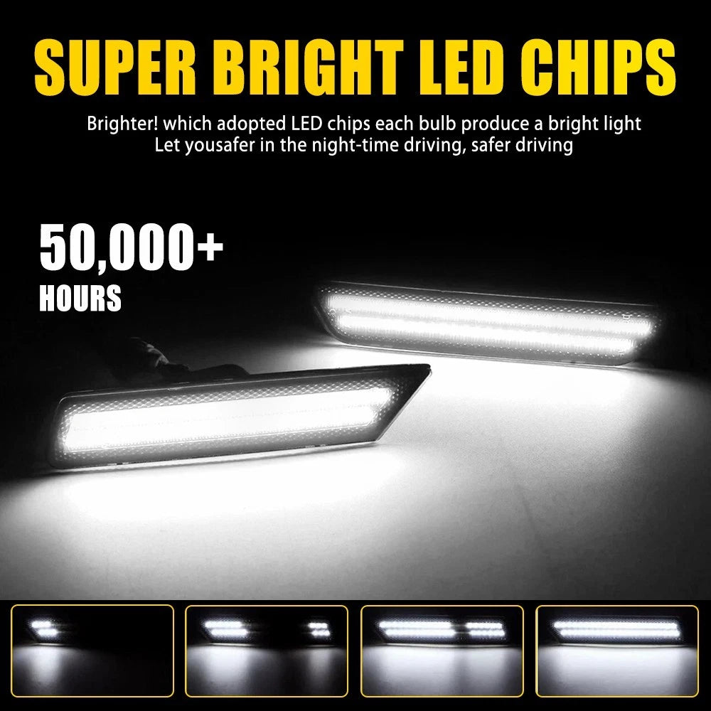 4X For 2010-2015 Chevy Camaro Front Rear Dynamic LED Side Marker Lights Lamps EA 6B93BC-57
