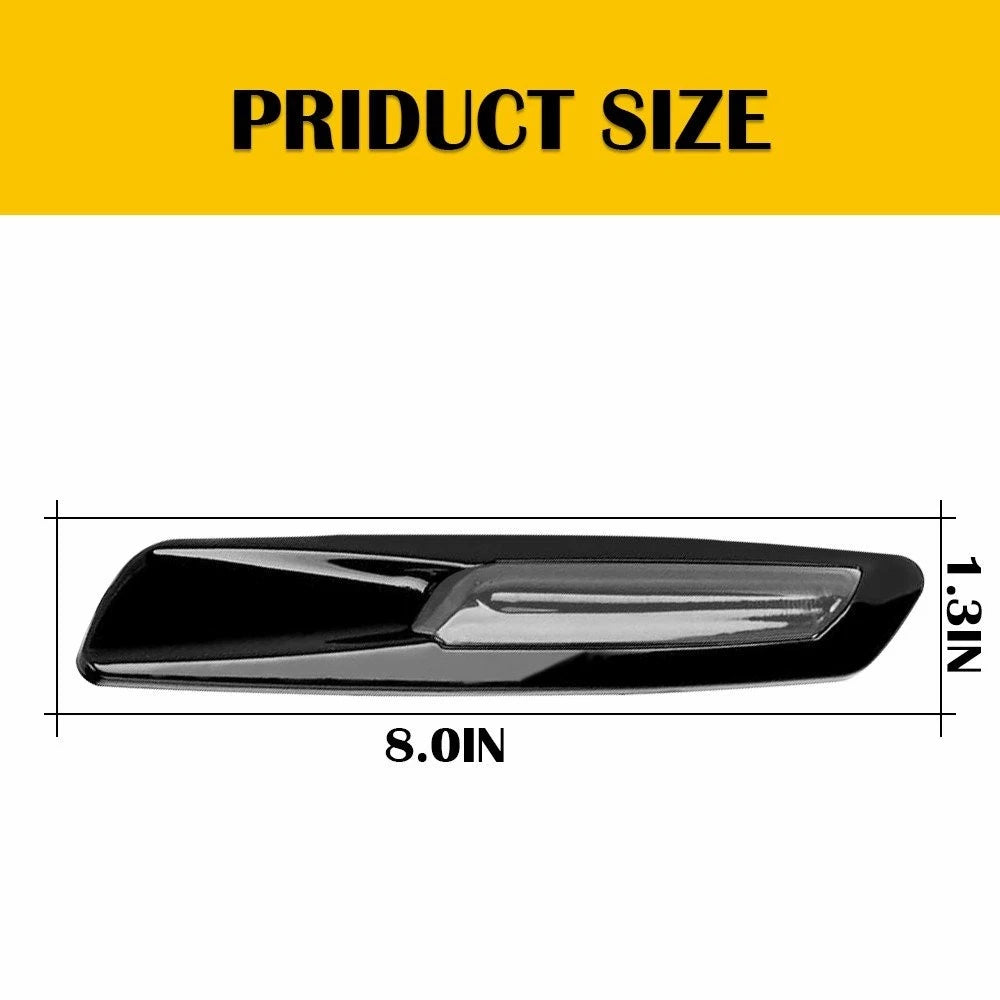 2x Smoke Black Trim Fender Side Marker Light For 2011-2016 BMW F10 5 Series USA 6B93BC-57