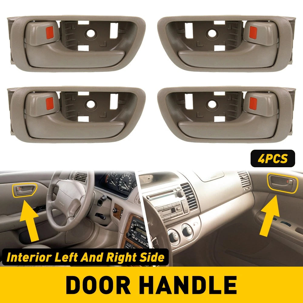 4x Door Handle For Set Toyota 2002-06 Camry & Front Rear Inner 6920533030E Beige 6B93BC-57