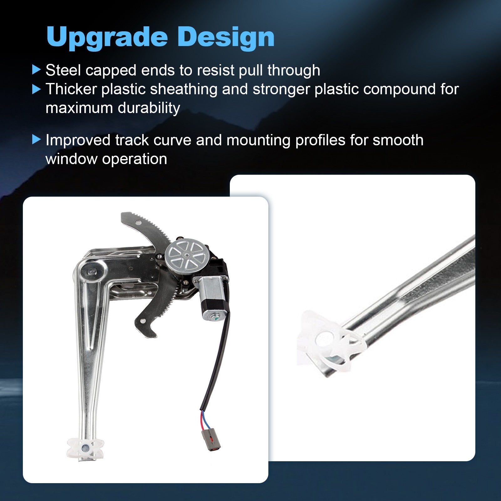 For 1993-11 Ford Ranger Front Right Passenger RH Power Window Regulator w/Motor 6B93BC-57