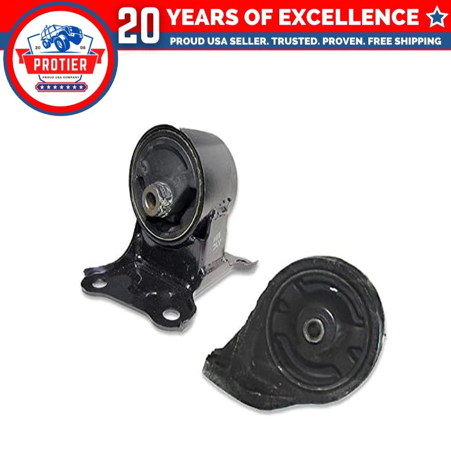 Fits 1999-2001 Hyundai Sonata 2.4L MANUAL Rear Motor & Trans Mount Set 2pcs : 6B93BC-57