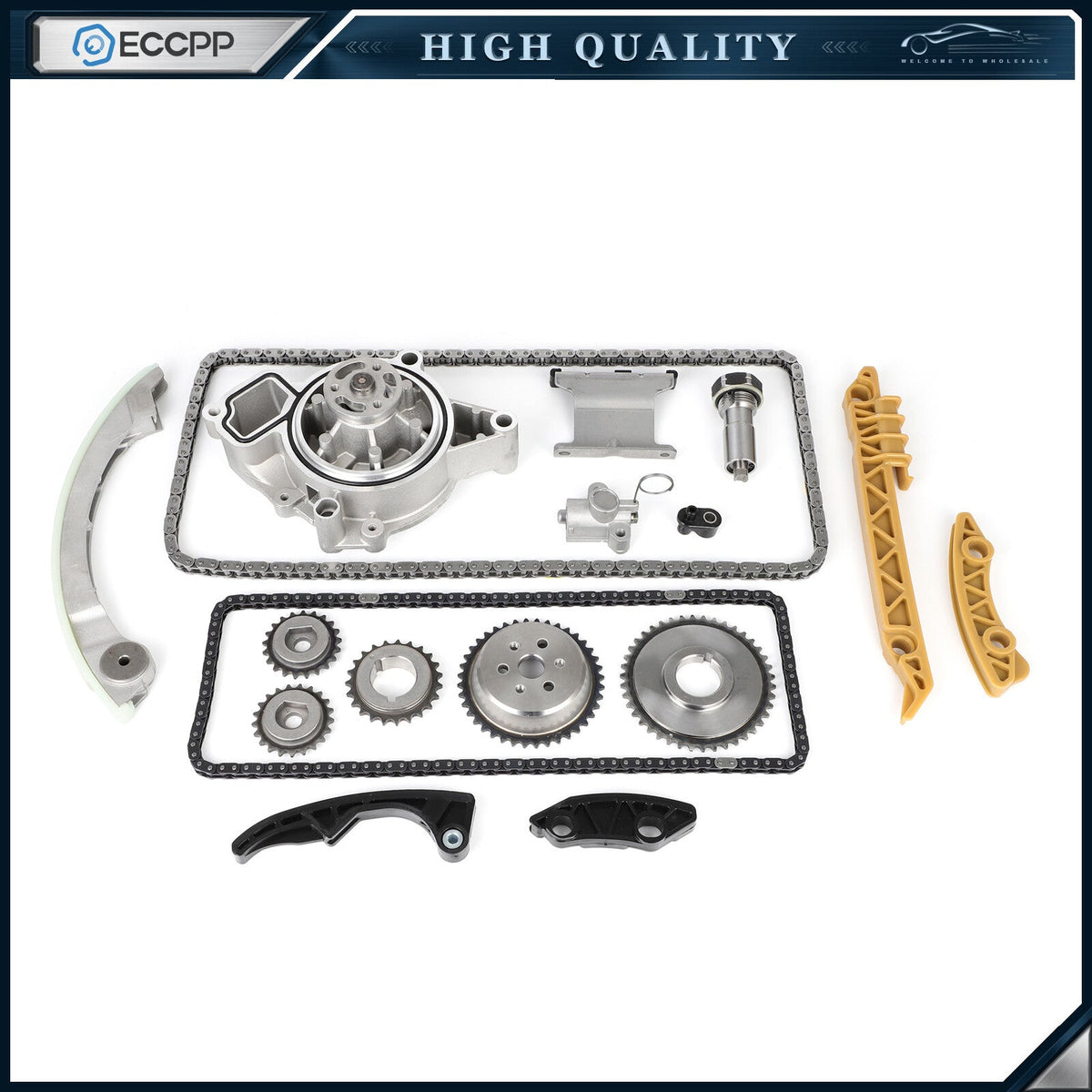 Timing Chain Kit Water Pump For 10-15 Chevrolet Equinox Buick Verano 2.4L DOHC 6B93BC-57