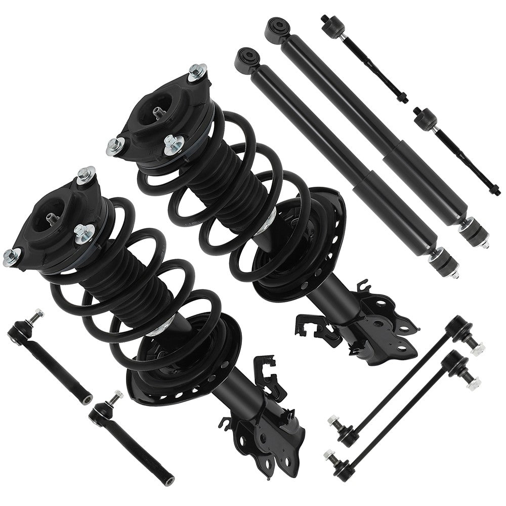 Rear Shocks Front Struts Tierods Sway Bars For Nissan Sentra 2014-16 Coil Spring 6B93BC-57