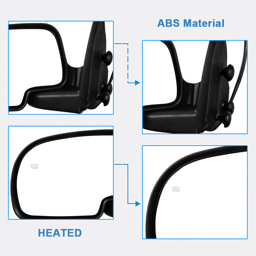 Power Mirror For 03-07 Chevy Silverado Sierra 1500 Right Side Heated Manual Fold 6B93BC-57