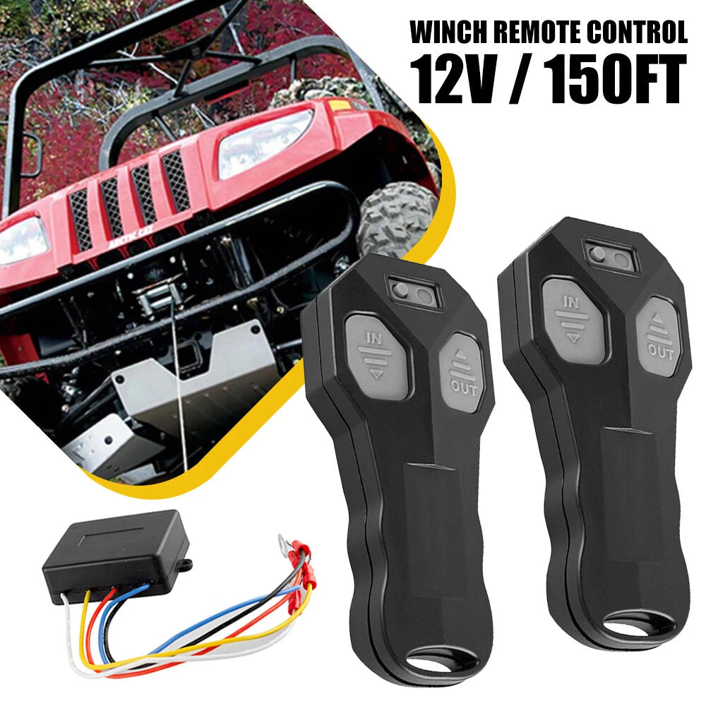 AUXITO 2X Wireless Electric Winch Remote Control Switch Kit 12V 150ft Handset EA AUXITO