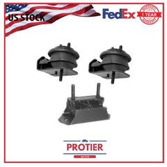 Front Motor & Trans Mount Set 3PCS for 1989 - 1995 Mazda MPV 3.0L 4WD 6B93BC-57