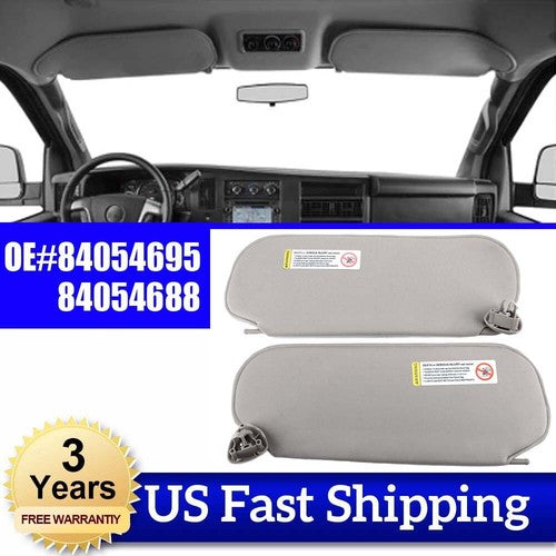 Sun Visor Gray Left+Right 84054695 84054688 For Chevrolet Express 1500 2500 3500 6B93BC-57