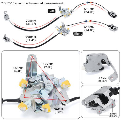 For Ford F250 F350 Super Duty Super Cab Rear Door Latch Locks Passenger & Driver 6B93BC-57