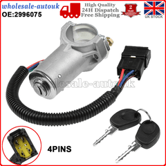 For Iveco Daily Mk4 Steering Lock Ignition Barrel Switch Starter 2 Keys 2996075 6B93BC-57