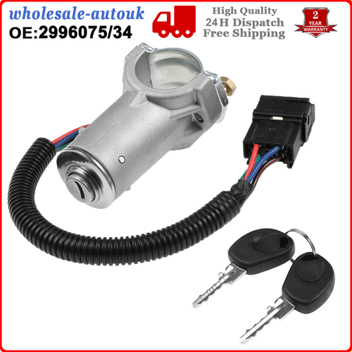 For Iveco Daily Mk4 Steering Lock Ignition Barrel Switch Starter 2 Keys 2996075 6B93BC-57