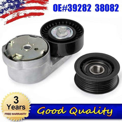 Belt Tensioner Assembly+Drive Belt Idler Pulley 39282 38082 For Chrysler Dodge 6B93BC-57