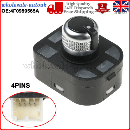 Wing Mirror Adjustment Mirror Control Switch For AUDI A3 A6 A8 Q7 4F0959565A 6B93BC-57