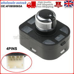 Wing Mirror Adjustment Mirror Control Switch For AUDI A3 A6 A8 Q7 4F0959565A 6B93BC-57