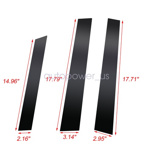6pcs Black Window Pillar Posts Door Trim Piano Cover Set For Honda CRV 2007-2011 6B93BC-57