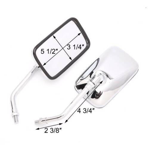 Rectangle Motorcycle Rear View Mirrors for Honda Shadow VLX 600 VT600C VTX1300C 6B93BC-57
