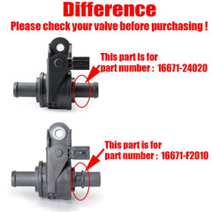 1PC Coolant Flow Control By-Pass Valve 16671-24020 For Toyota Corolla Rav4 6B93BC-57