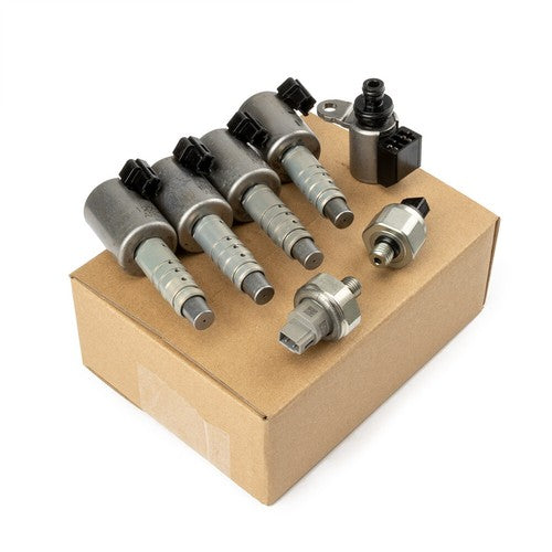 7PCS Transmission Solenoid Kit W/ Pressure Sensor For RE0F10D JF016E JF017E CVT8 6B93BC-57