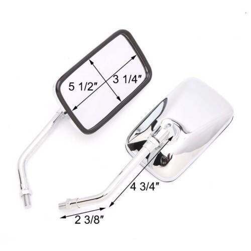 Rectangle Motorcycle Rearview Mirrors For Honda Kawasaki Suzuki Yamaha Benelli