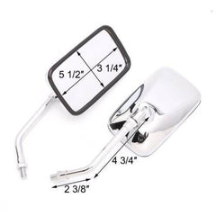 Rectangle Motorcycle Rearview Mirrors For Honda Kawasaki Suzuki Yamaha Benelli