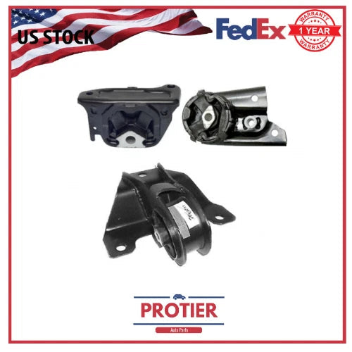 Engine Motor & Trans Mount 3PCS Set Fit 1995-1999 Dodge Neon 2.0L for Auto Trans 6B93BC-57