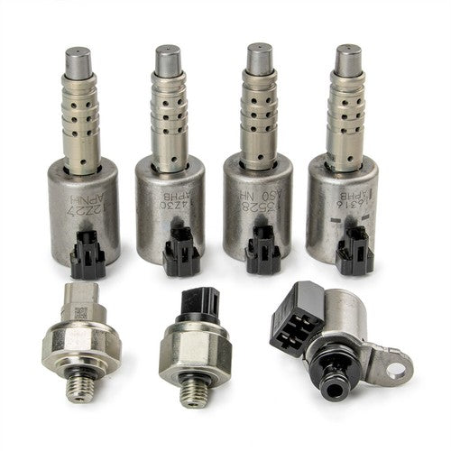 7PCS Transmission Solenoid Kit W/ Pressure Sensor For RE0F10D JF016E JF017E CVT8 6B93BC-57