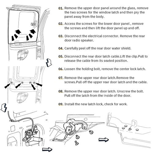 For Ford F250 F350 Super Duty Super Cab Rear Door Latch Locks Passenger & Driver 6B93BC-57