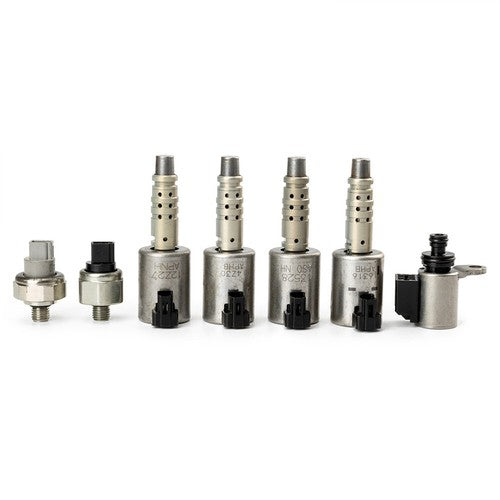 7PCS Transmission Solenoid Kit W/ Pressure Sensor For RE0F10D JF016E JF017E CVT8 6B93BC-57