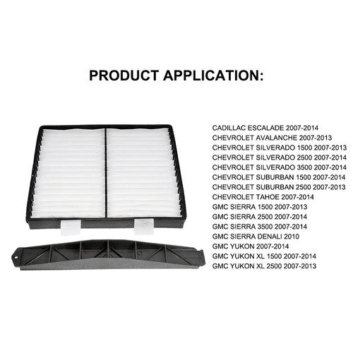 Cabin Air Filter Cover with Filter for Chevy, Cadillac GMC Escalade 22759203 6B93BC-57