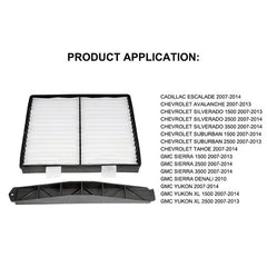 Cabin Air Filter Cover with Filter for Chevy, Cadillac GMC Escalade 22759203 6B93BC-57