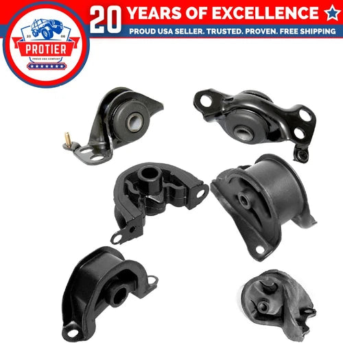 Motor & Trans Mount Set for 1992-1993 Honda Civic DX/LX 1.6L for Auto Trans 6B93BC-57