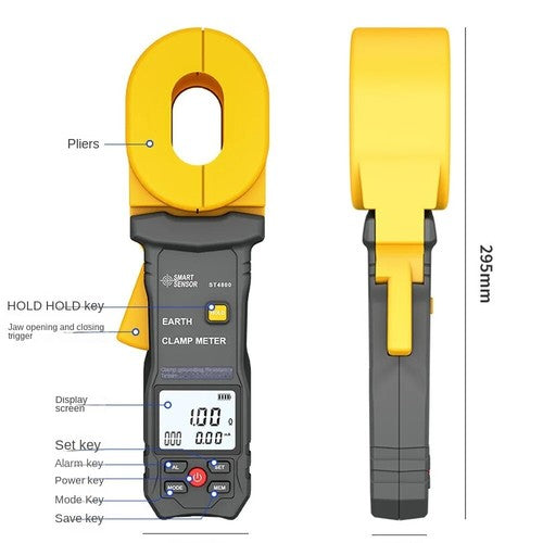 ST4100 Digital LCD Clamp Ground Resistance Meter Ground Earth Resistance 6B93BC-57