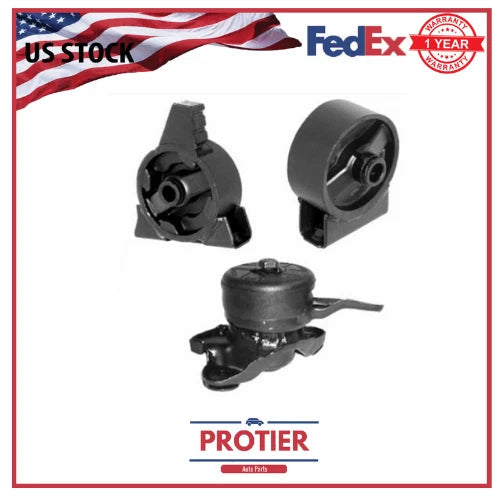 Front & Rear Motor Mount 3PCS for 1988 - 1991 Toyota Camry 2.5L for Auto Trans 6B93BC-57