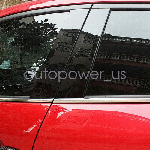 6pcs Black Window Pillar Posts Door Trim Piano Cover Set For Honda CRV 2007-2011 6B93BC-57