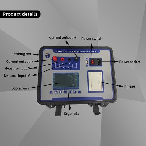 200W Portable DC Resistance Tester Transformer DC Winding Resistance Ohmmeter 6B93BC-57