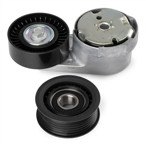 Belt Tensioner Assembly+Drive Belt Idler Pulley 39282 38082 For Chrysler Dodge 6B93BC-57