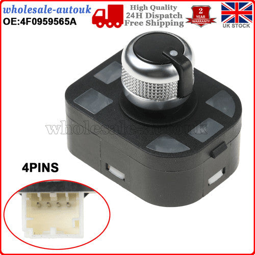 Wing Mirror Adjustment Mirror Control Switch For AUDI A3 A6 A8 Q7 4F0959565A 6B93BC-57