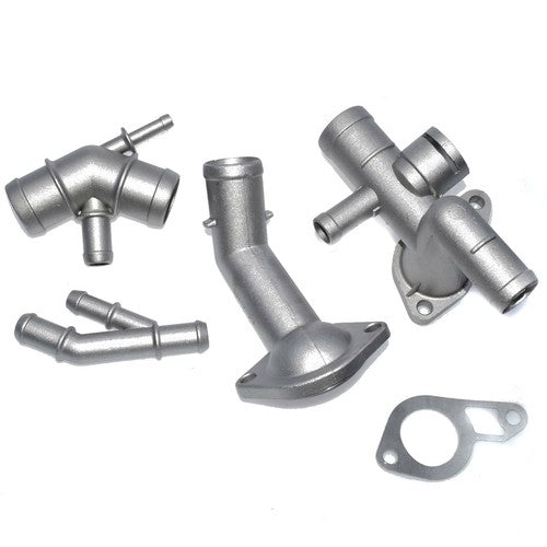 Aluminium Engine Cooling Coolant Flange Hose Kit For VW Golf Jetta Audi A3 TT 6B93BC-57